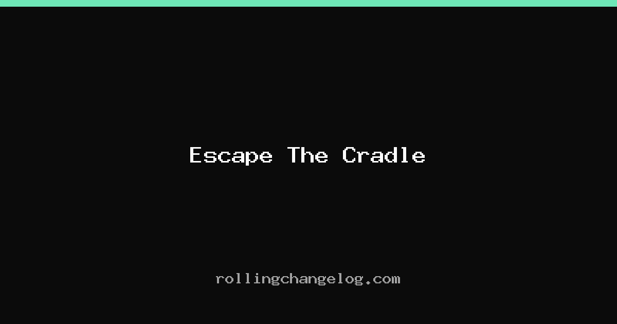 Escape The Cradle cover