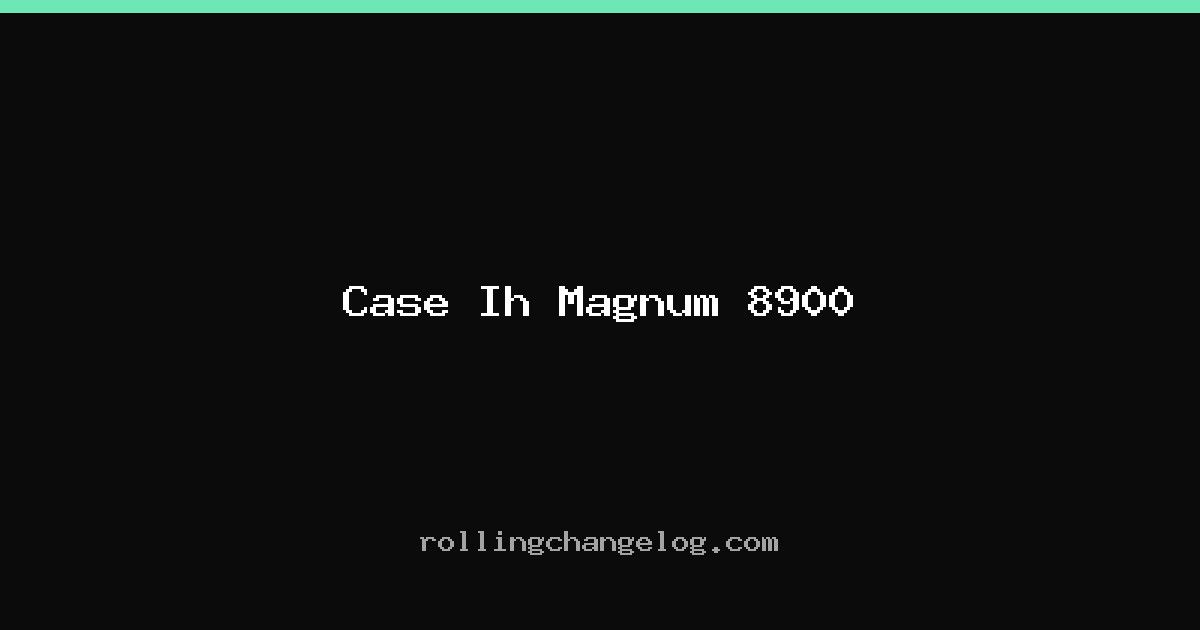 Case Ih Magnum 8900 cover