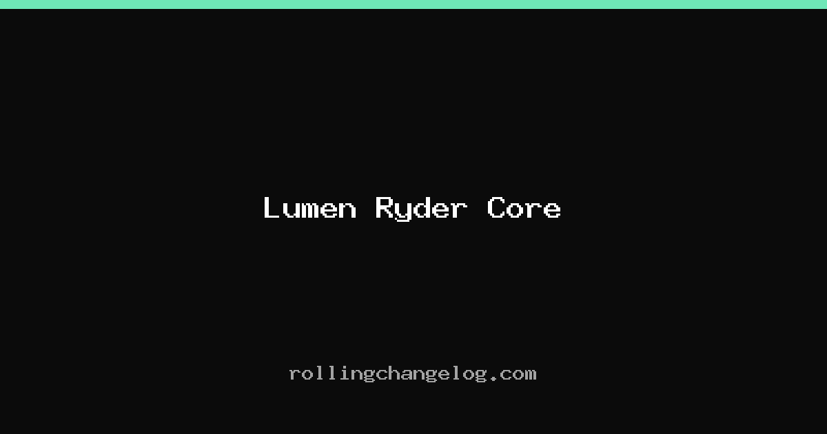 Lumen Ryder Core cover