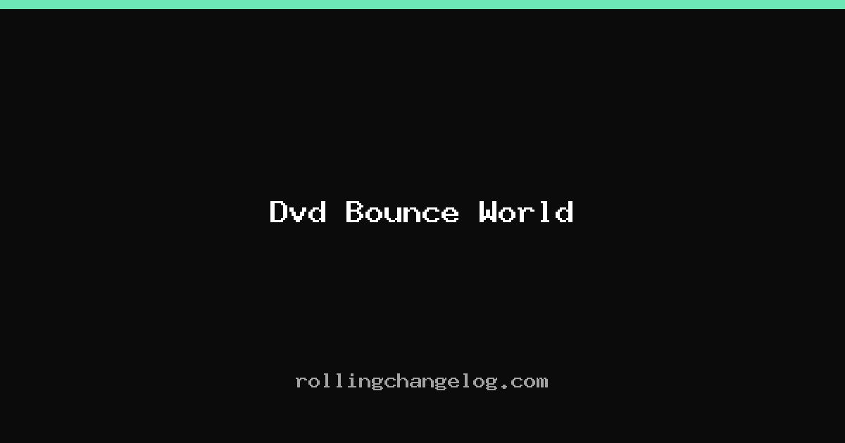 Dvd Bounce World cover