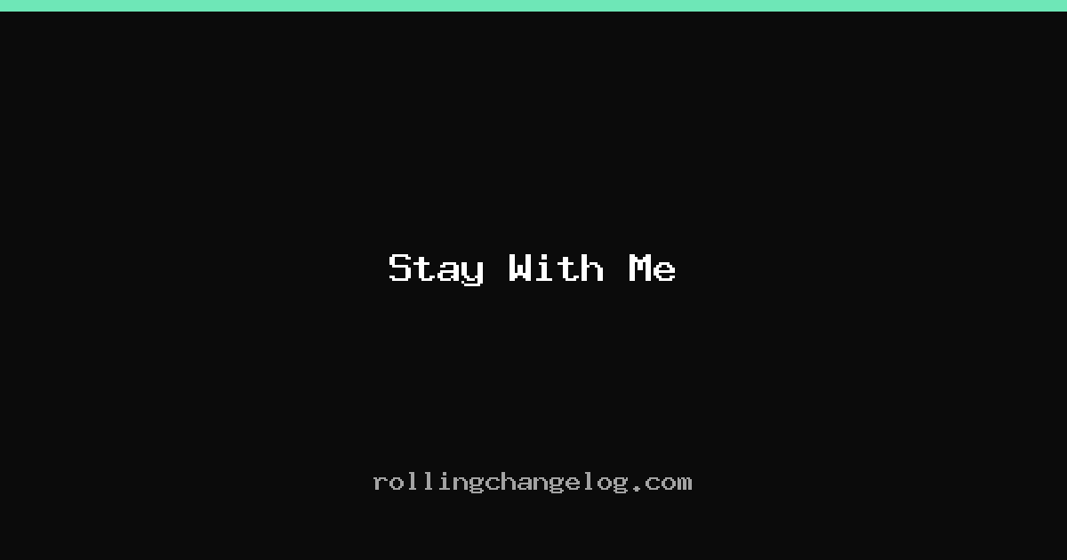 Stay With Me cover