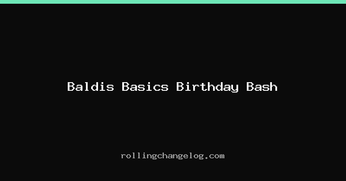 Baldis Basics Birthday Bash cover