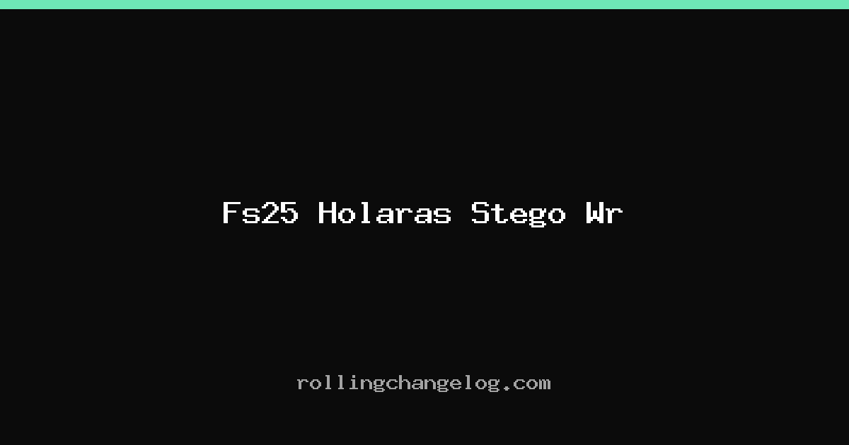 Fs25 Holaras Stego Wr cover