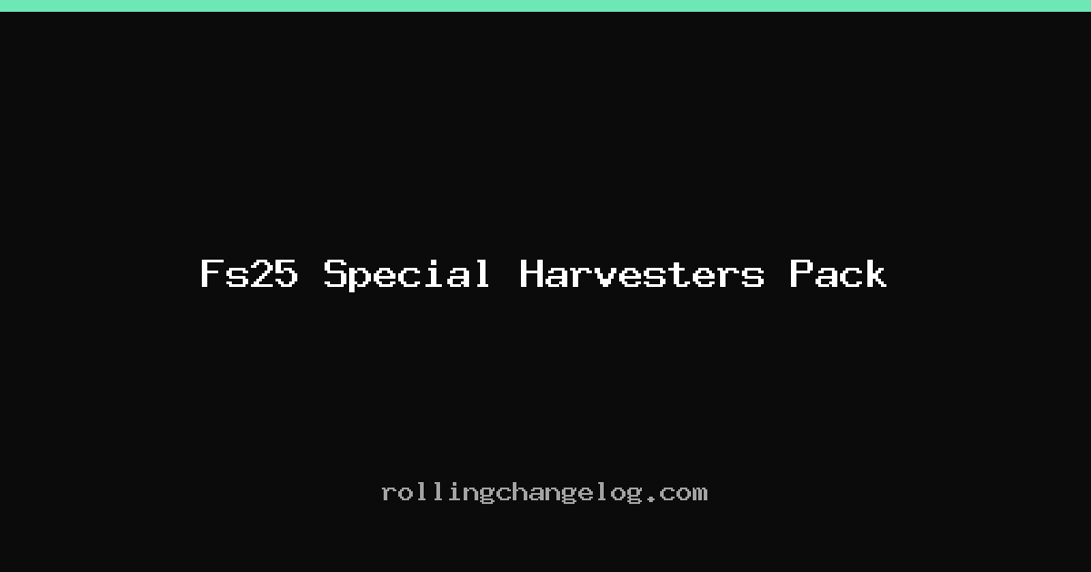 Fs25 Special Harvesters Pack cover