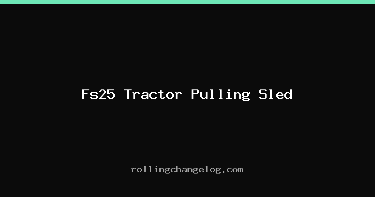 Fs25 Tractor Pulling Sled cover