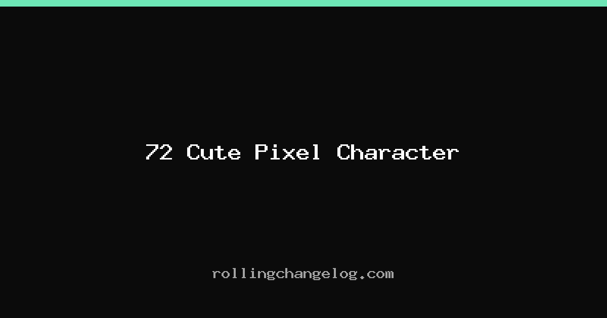 72 Cute Pixel Character cover