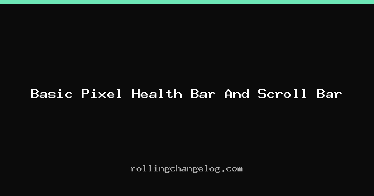 Basic Pixel Health Bar And Scroll Bar cover