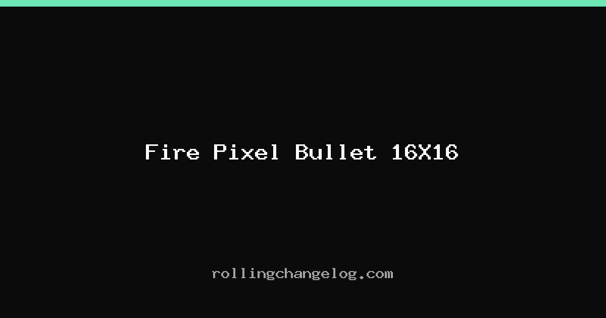 Fire Pixel Bullet 16X16 cover