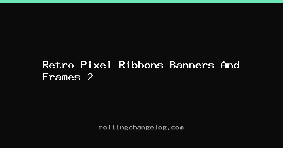 Retro Pixel Ribbons Banners And Frames 2 cover