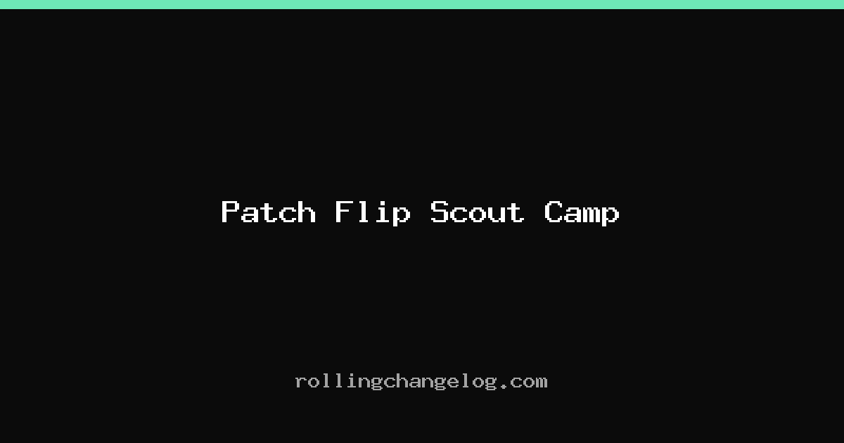 Patch Flip Scout Camp cover