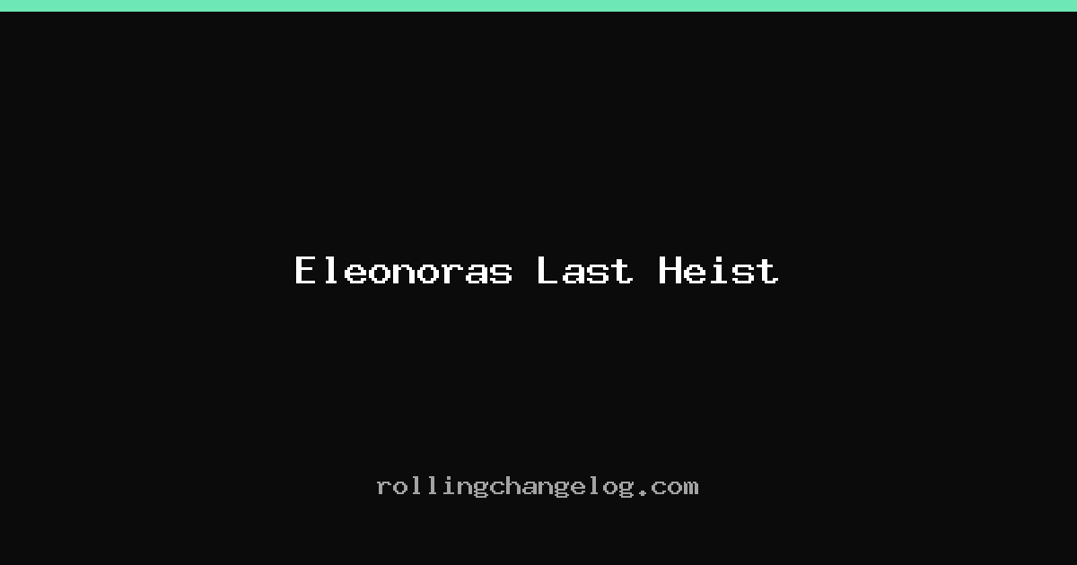 Eleonoras Last Heist cover