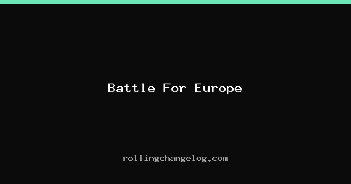Battle For Europe cover