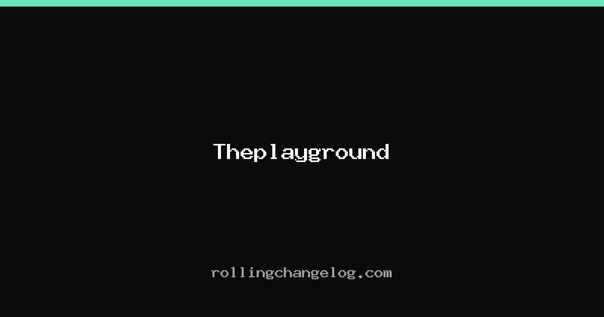 Theplayground cover