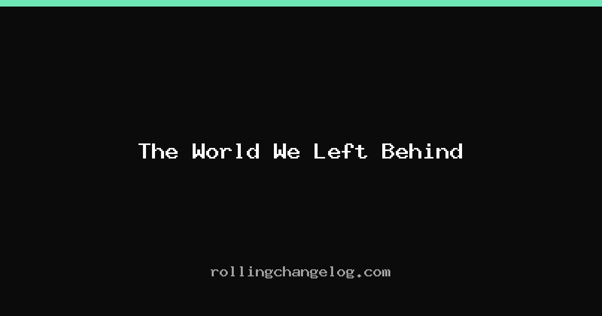 The World We Left Behind cover