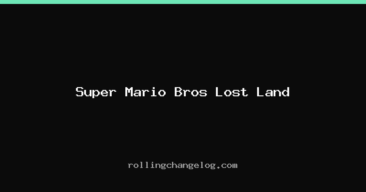Super Mario Bros Lost Land cover
