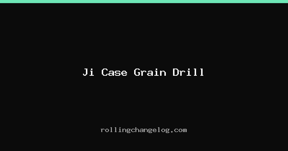 Ji Case Grain Drill cover
