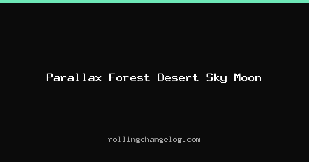 Parallax Forest Desert Sky Moon cover