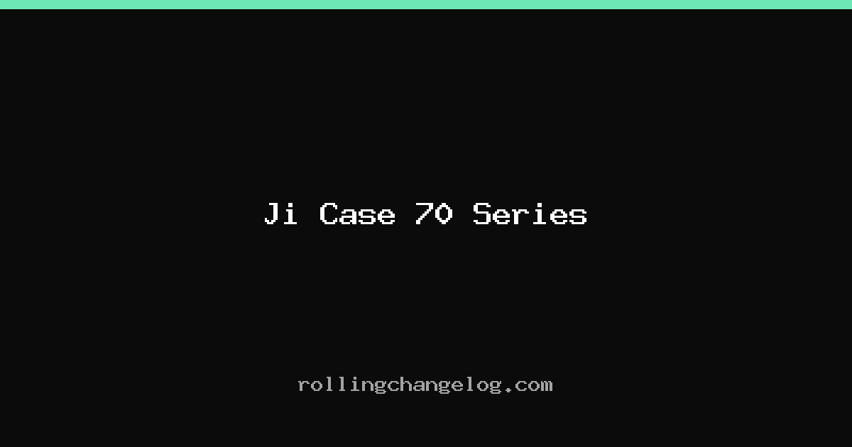 Ji Case 70 Series cover