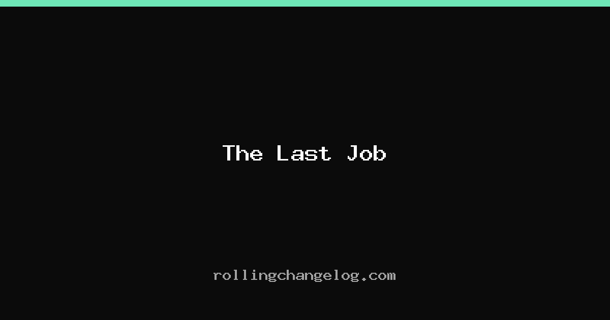 The Last Job cover
