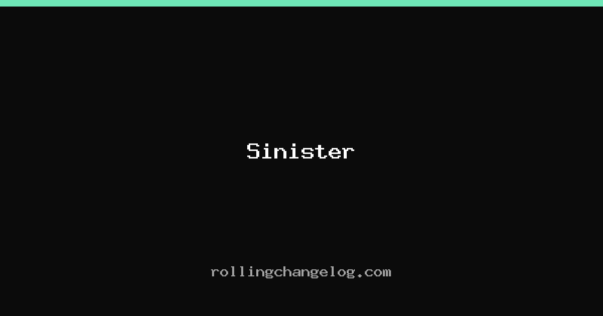 Sinister cover