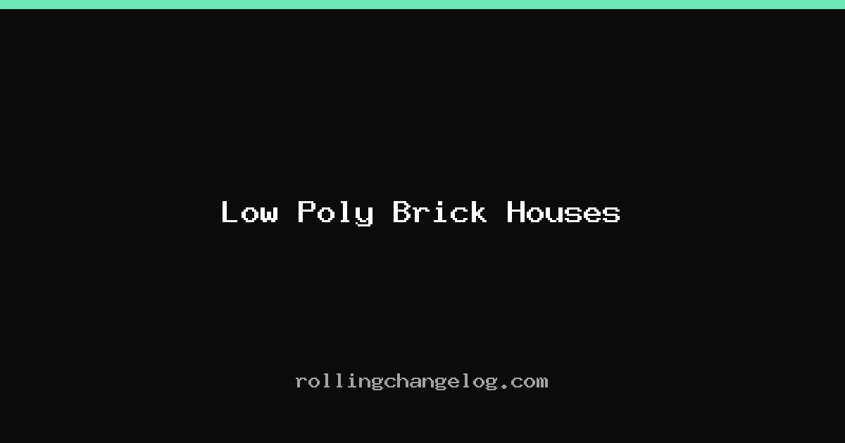 Low Poly Brick Houses cover