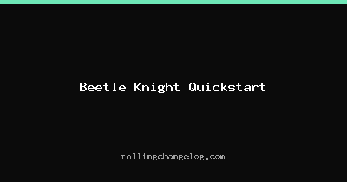 Beetle Knight Quickstart cover