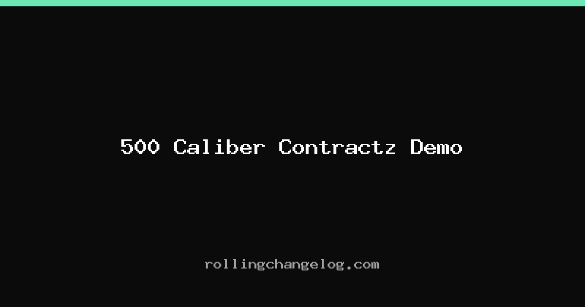 500 Caliber Contractz Demo cover