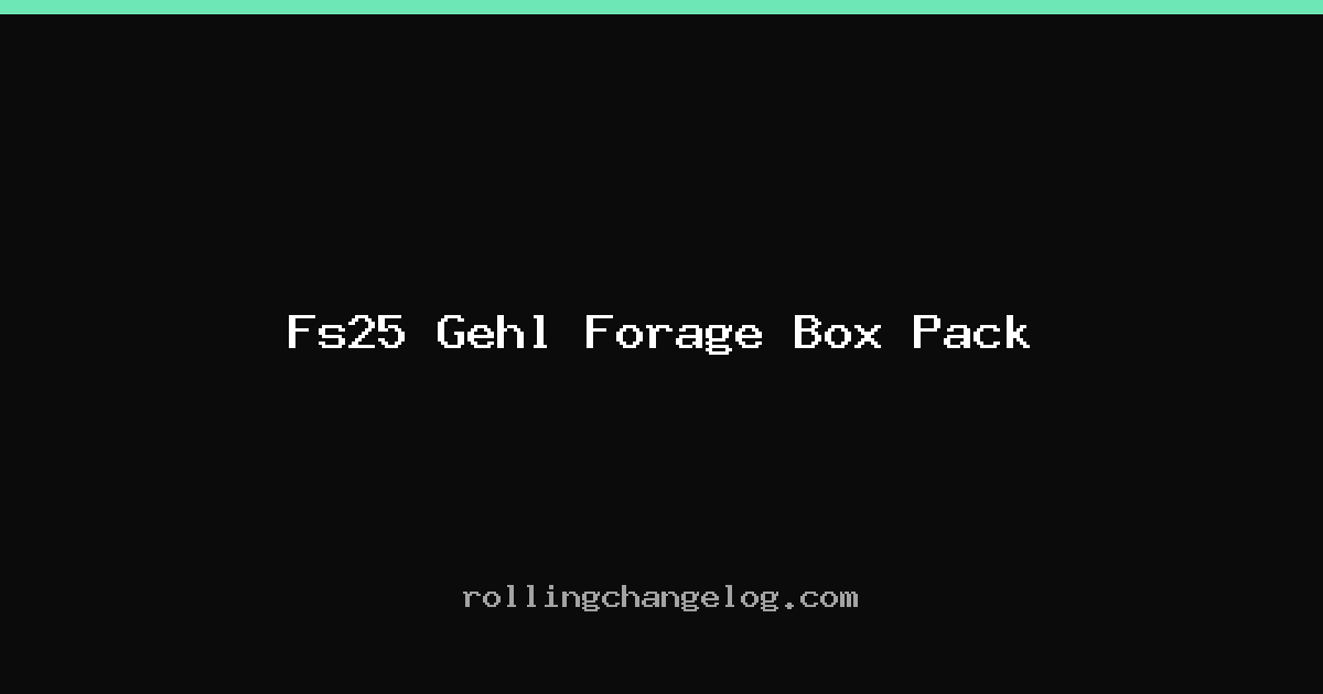 Fs25 Gehl Forage Box Pack cover