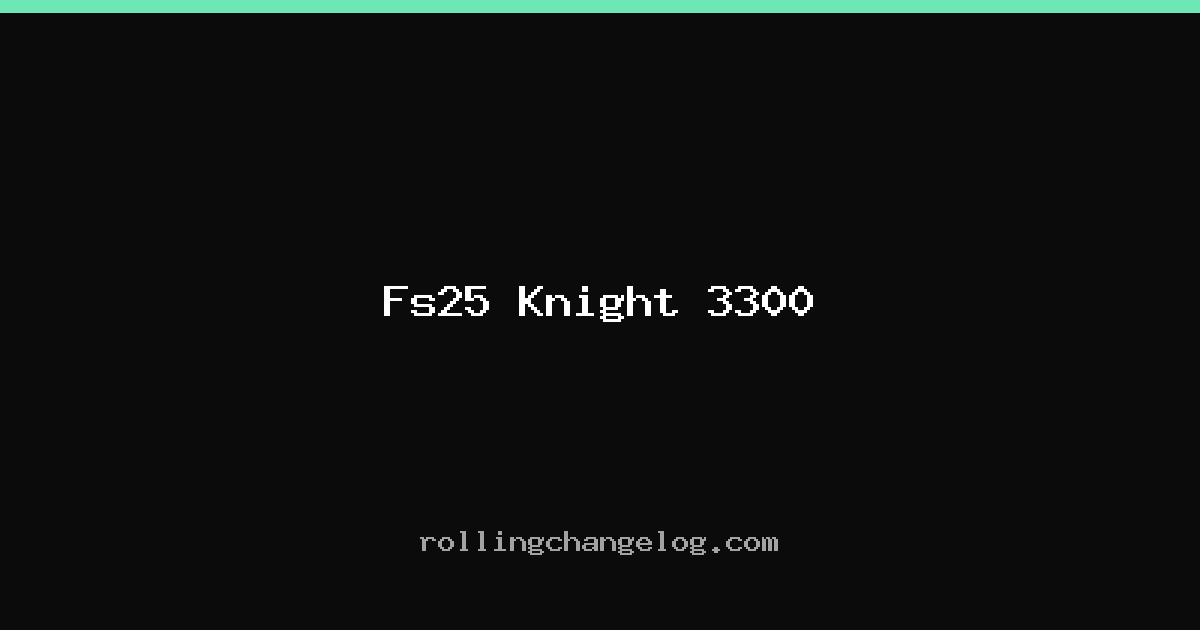Fs25 Knight 3300 cover