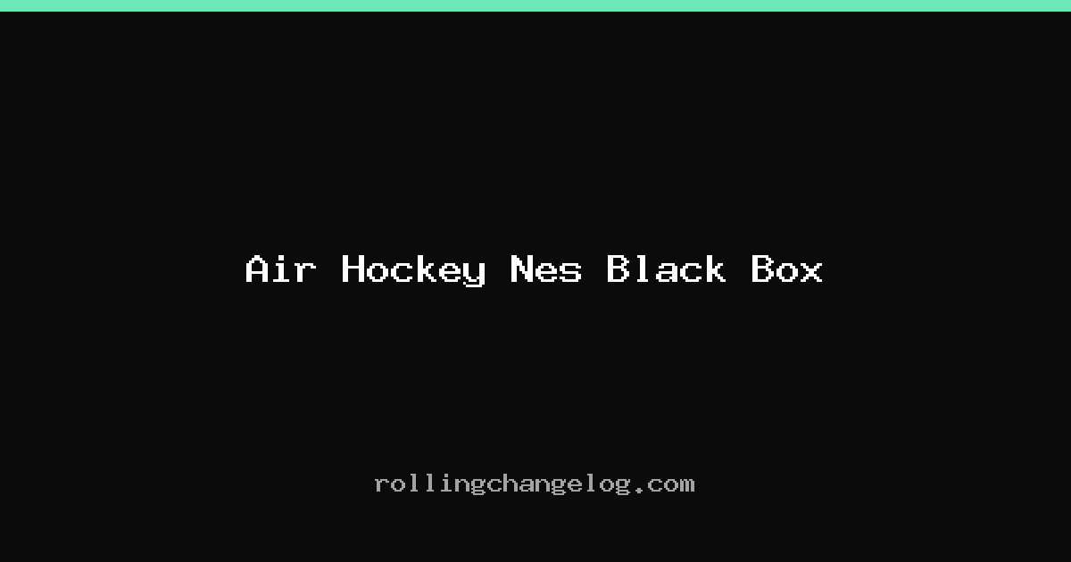 Air Hockey Nes Black Box cover