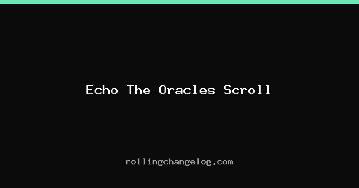 Echo The Oracles Scroll cover