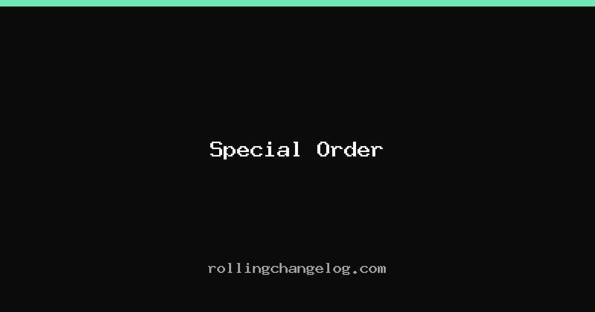 Special Order cover