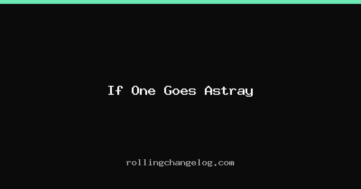 If One Goes Astray cover