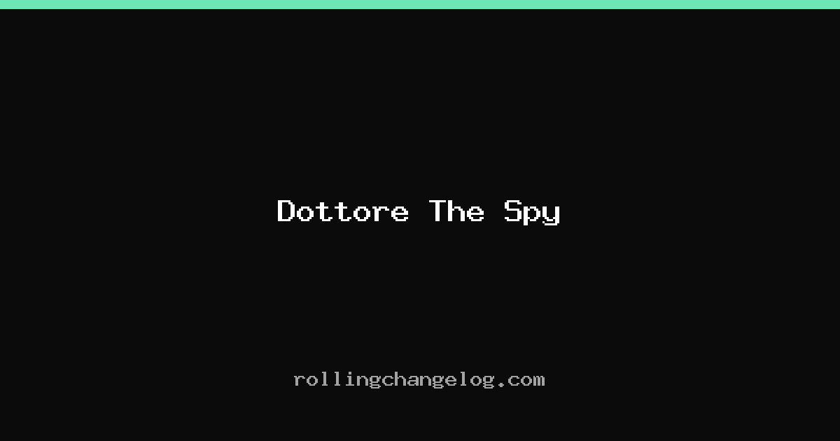 Dottore The Spy cover