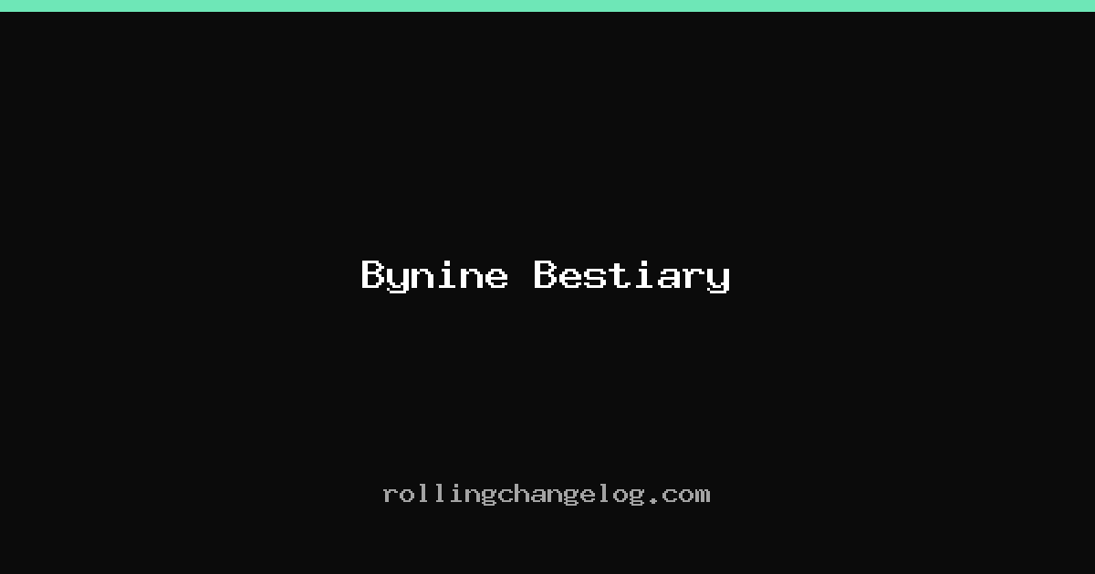 Bynine Bestiary cover