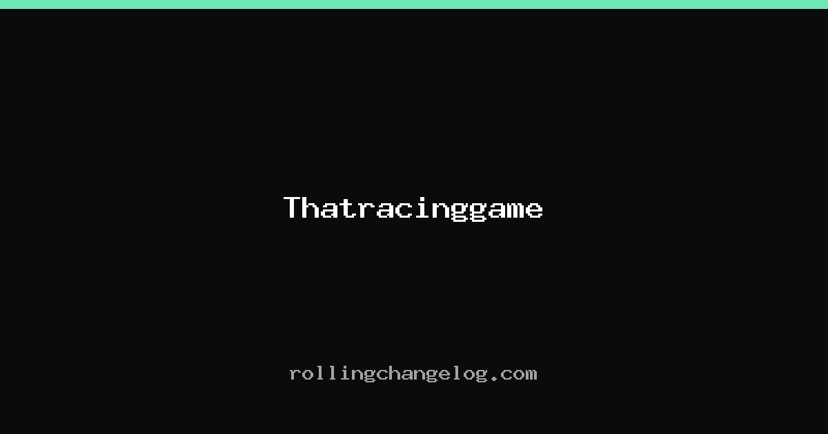 Thatracinggame cover