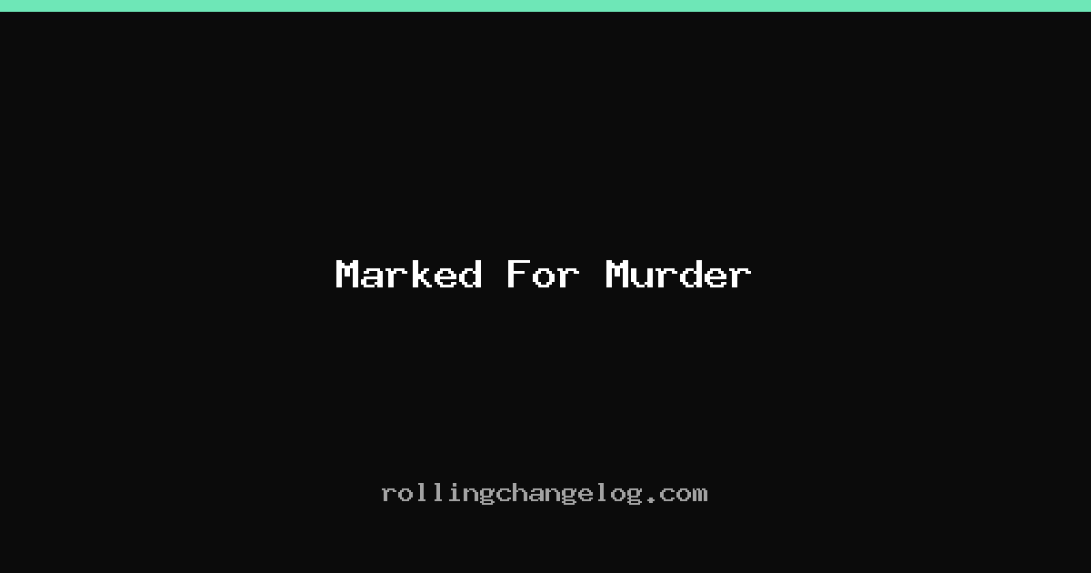 Marked For Murder cover
