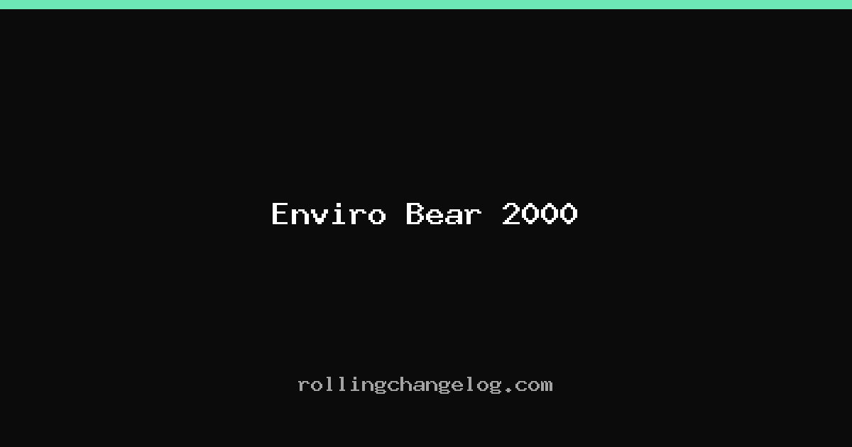 Enviro Bear 2000 cover