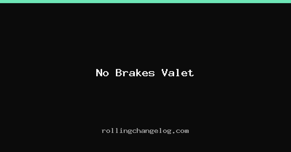 No Brakes Valet cover