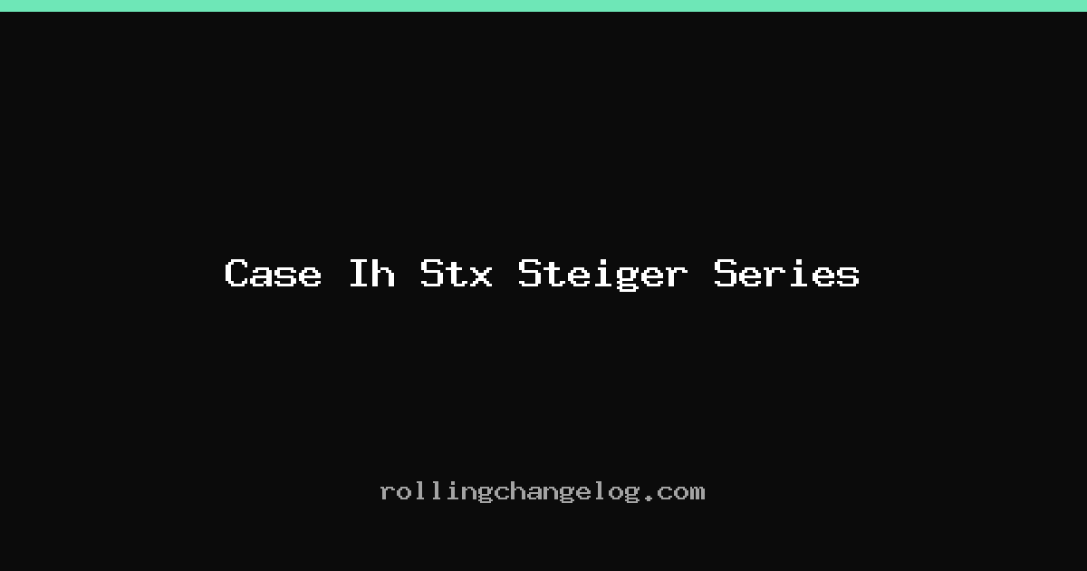 Case Ih Stx Steiger Series cover