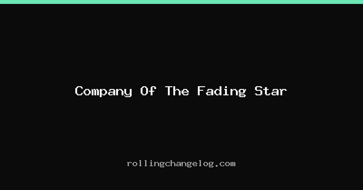 Company Of The Fading Star cover