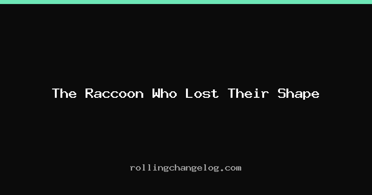 The Raccoon Who Lost Their Shape cover