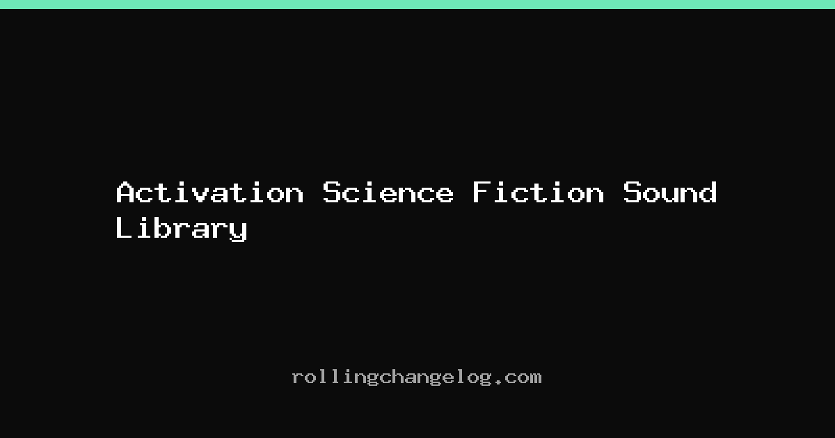 Activation Science Fiction Sound Library cover