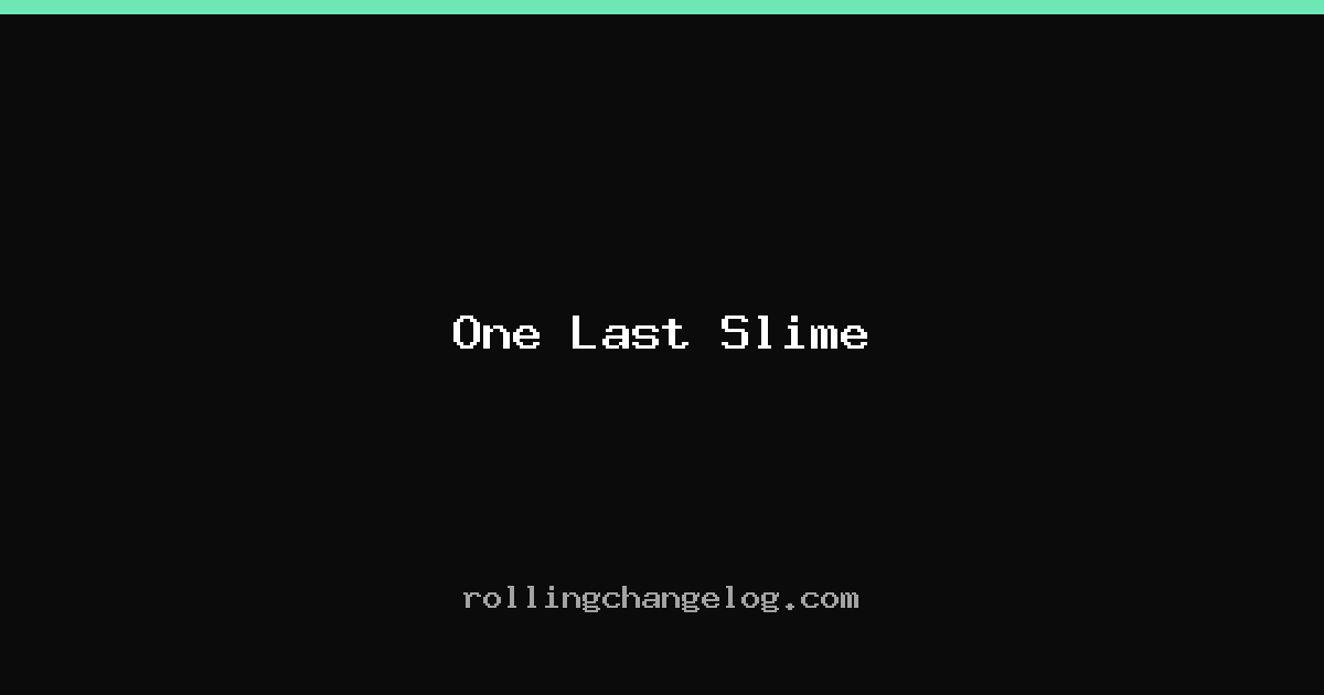 One Last Slime cover