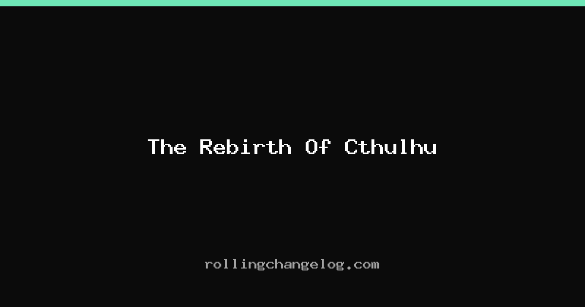 The Rebirth Of Cthulhu cover