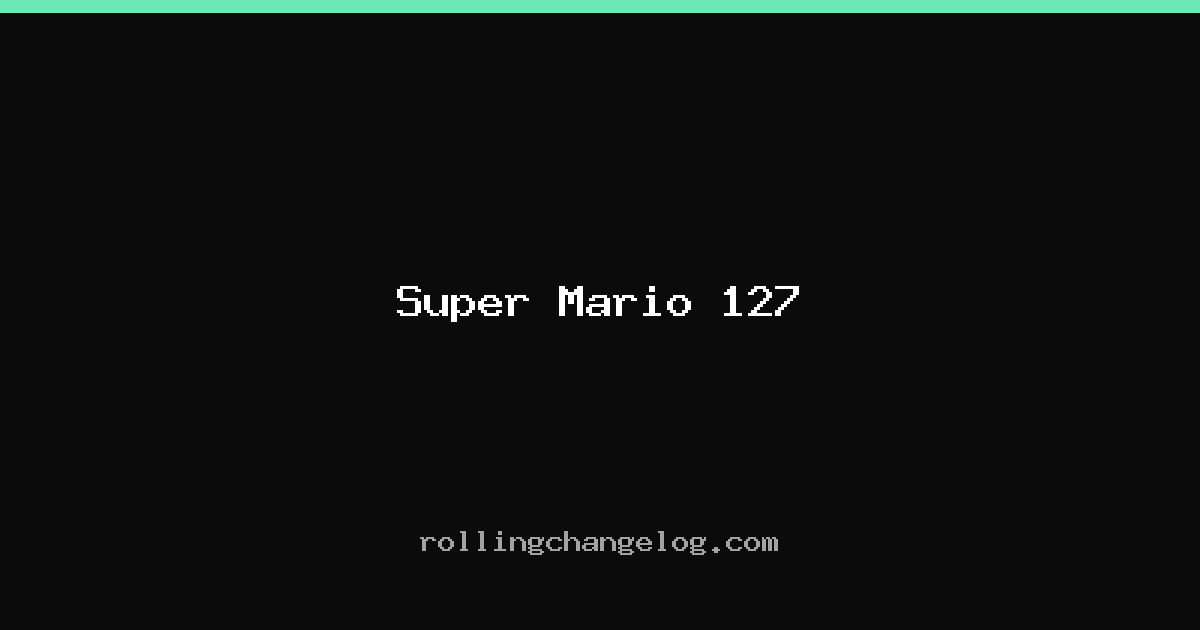 Super Mario 127 cover