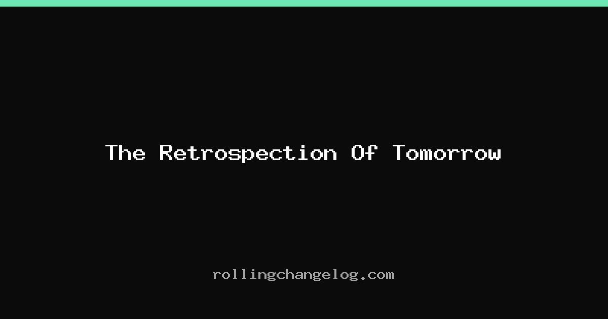 The Retrospection Of Tomorrow cover