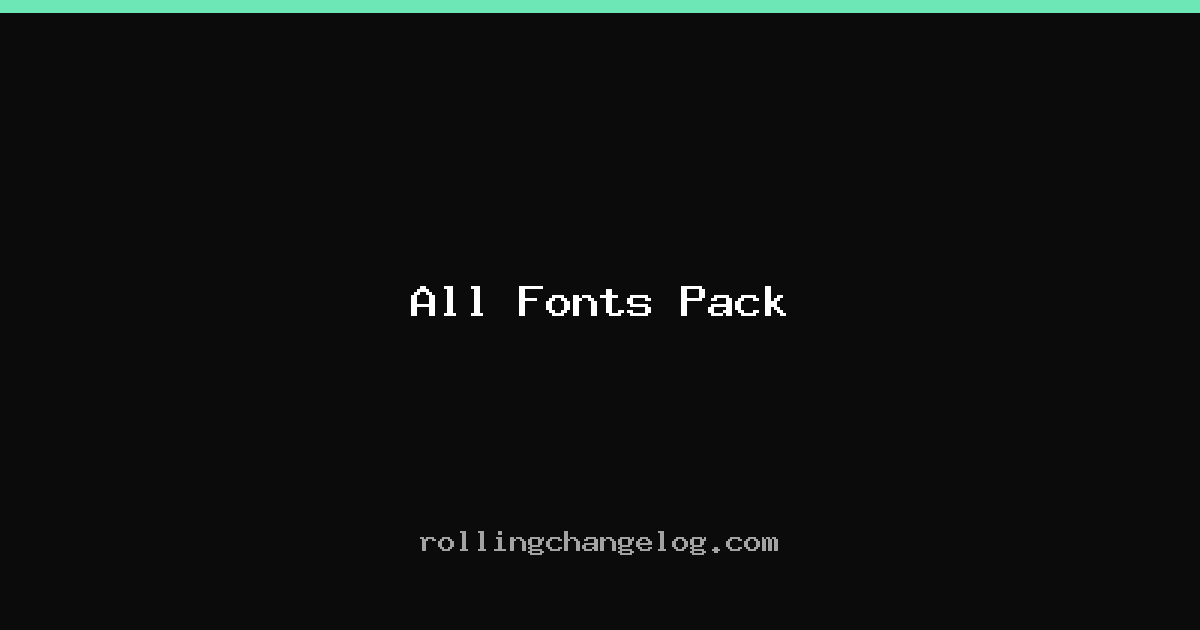 All Fonts Pack cover