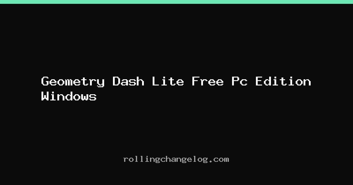 Geometry Dash Lite Free Pc Edition Windows cover