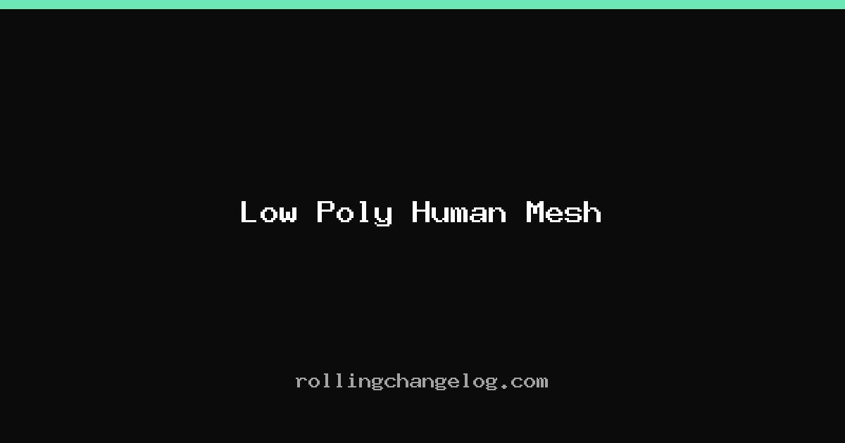 Low Poly Human Mesh cover